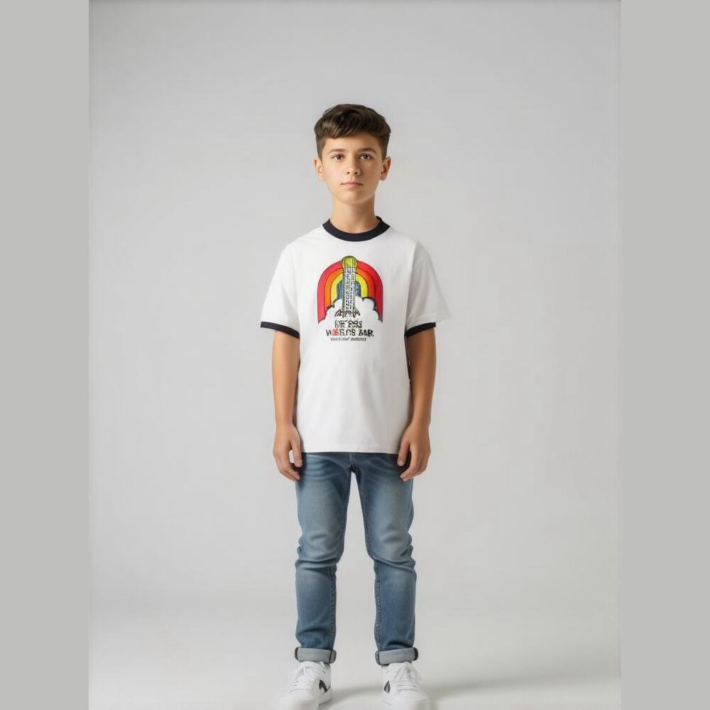 1982 Knoxville World's Fair Sunsphere Rainbow Vintage Single Stitch Tee Youth L‎